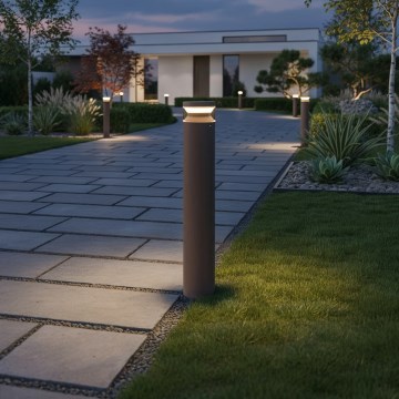 Ideal Lux - Candeeiro exterior LED BOEING LED/14W/230V diâmetro 70 cm CRI 90 IP65 castanho