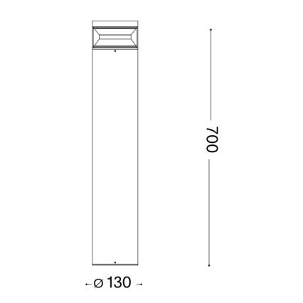 Ideal Lux - Candeeiro exterior LED BOEING LED/14W/230V diâmetro 70 cm CRI 90 IP65 antracite