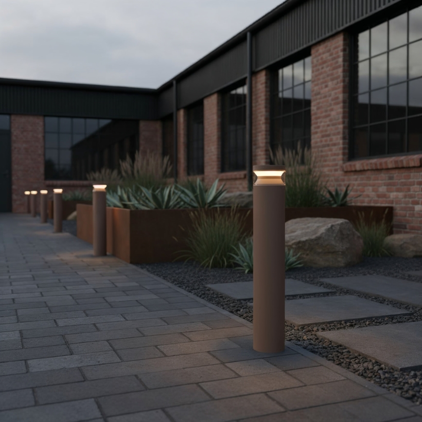 Ideal Lux - Candeeiro exterior LED BOEING LED/14W/230V diâmetro 70 cm CRI 90 IP65 castanho