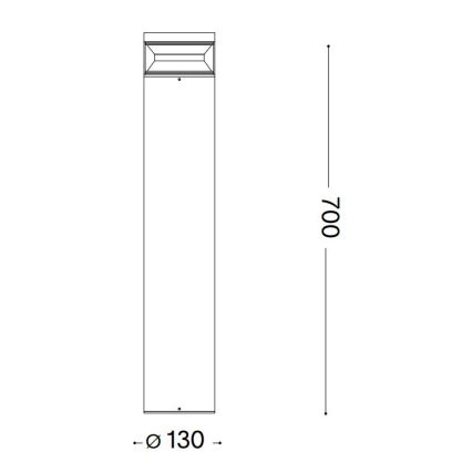 Ideal Lux - Candeeiro exterior LED BOEING LED/14W/230V diâmetro 70 cm CRI 90 IP65 castanho
