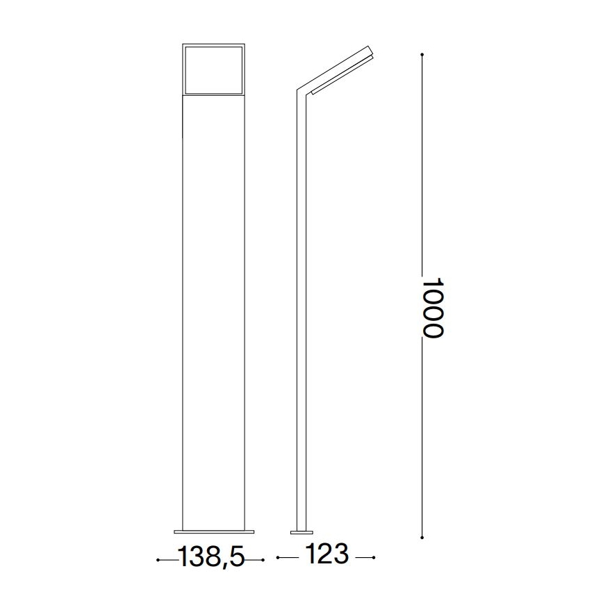 Ideal Lux - Candeeiro exterior LED STYLE LED/8,5W/230V 4000K 100 cm CRI 90 IP54 antracite
