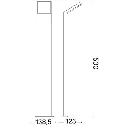 Ideal Lux - Candeeiro exterior LED STYLE LED/8,5W/230V 3000K 50 cm CRI 90 IP54 antracite