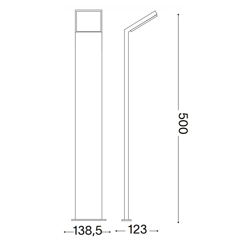 Ideal Lux - Candeeiro exterior LED STYLE LED/8,5W/230V 3000K 50 cm CRI 90 IP54 antracite