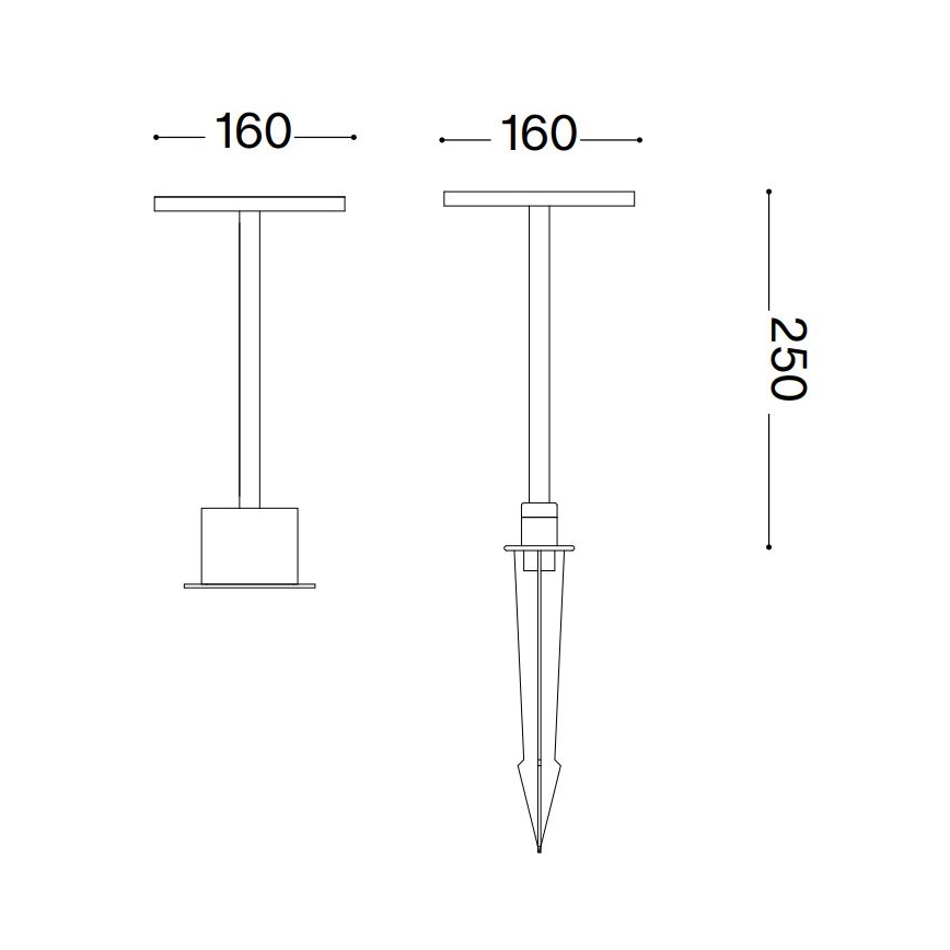 Ideal Lux - Candeeiro exterior LED TOFFEE LED/11W/230V CRI 90 IP65 antracite