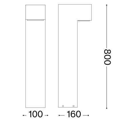 Ideal Lux - Candeeiro exterior SIRIO 2xG9/15W/230V IP44 antracite