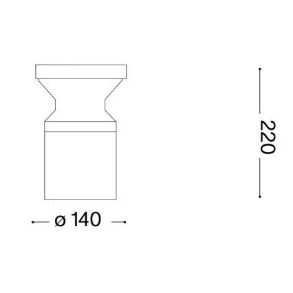 Ideal Lux - Candeeiro exterior TORRE 1x E27/15W/230V, 22 cm, IP65, antracite