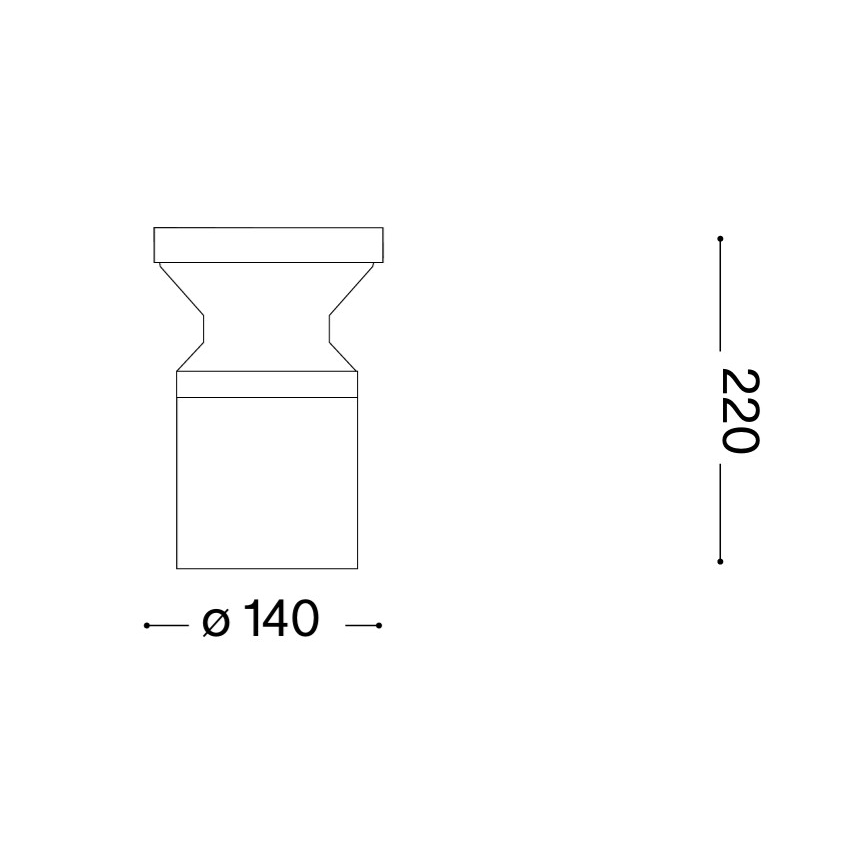 Ideal Lux - Candeeiro exterior TORRE 1x E27/15W/230V, 22 cm, IP65, antracite