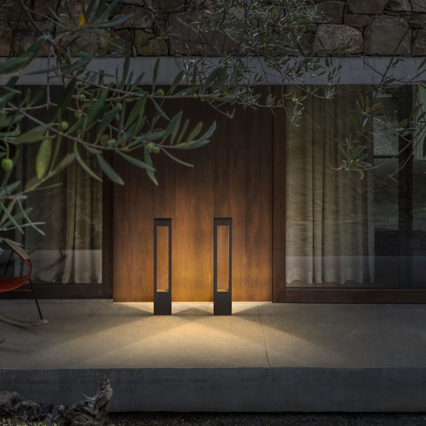 Ideal Lux - Candeeiro exterior VEGA 1xG9/15W/230V 80 cm IP44 castanho