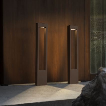 Ideal Lux - Candeeiro exterior VEGA 1xG9/15W/230V 80 cm IP44 castanho