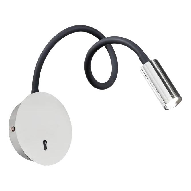 Ideal Lux - Candeeiro flexível LED pequeno FOCUS LED/3,5W/230V CRI 90 cinzento/cromado brilhante