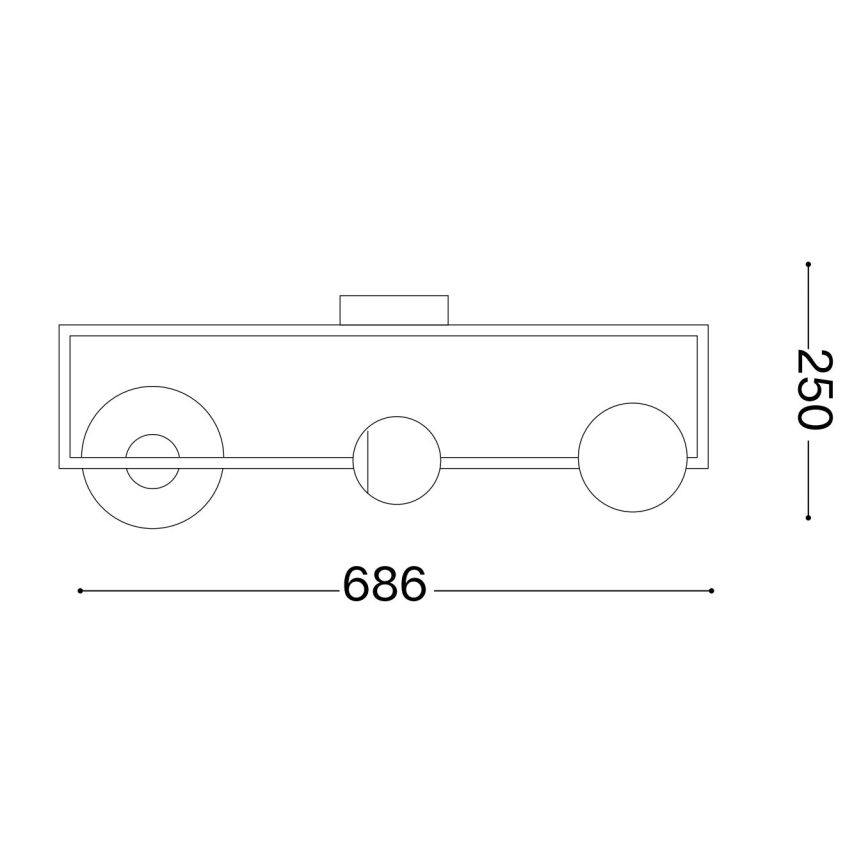 Ideal Lux - Candeeiro  integrado LED ANGOLO 3xG9/3W/230V latão