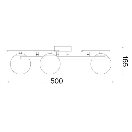 Ideal Lux - Candeeiro  integrado LED ATLAS 3xG9/3W/230V dourado