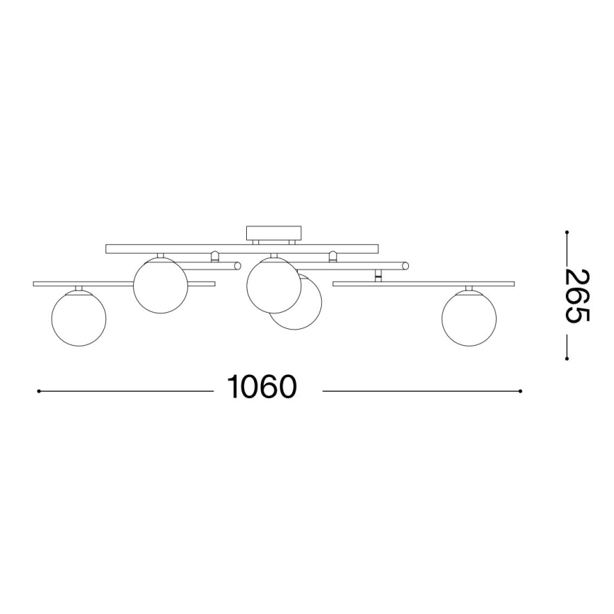 Ideal Lux - Candeeiro  integrado LED ATLAS 5xG9/3W/230V branco