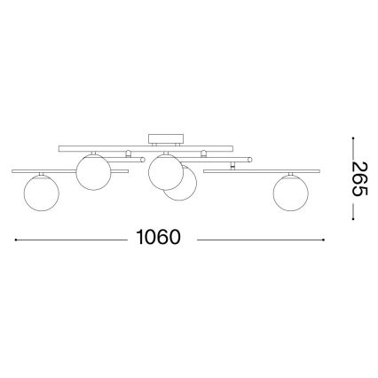 Ideal Lux - Candeeiro  integrado LED ATLAS 5xG9/3W/230V dourado