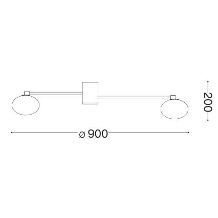Ideal Lux - Candeeiro  integrado LED HERMES 3xG9/3W/230V diâmetro 90 cm branco
