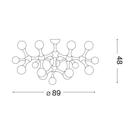 Ideal Lux - Candeeiro  integrado LED NODINO 15xG9/15W/230V branco
