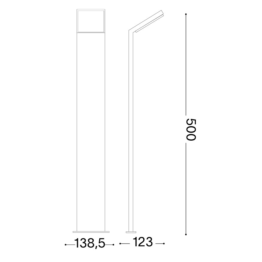 Ideal Lux - Candeeiro LED de exterior STYLE LED/8,5W/230V 3000K 50 cm CRI 90 IP54 castanho