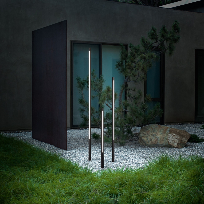 Ideal Lux - Candeeiro LED para exterior JEDI LED/12W/230V 80 cm CRI 90 IP65 castanho