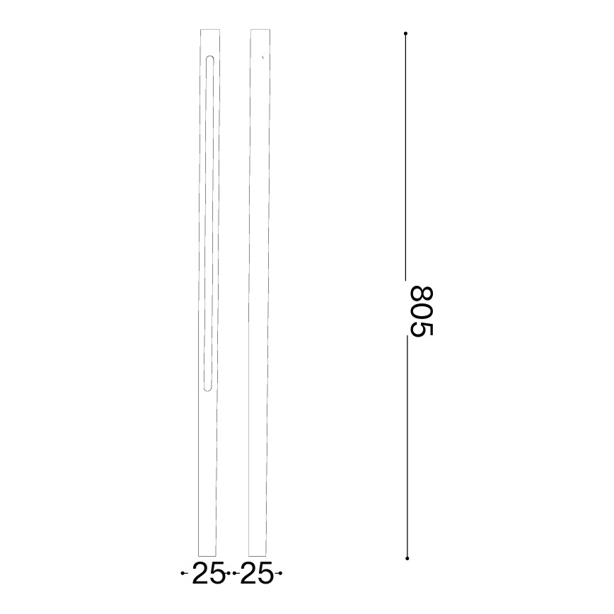 Ideal Lux - Candeeiro LED para exterior JEDI LED/12W/230V 80 cm CRI 90 IP65 castanho