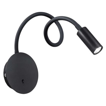 Ideal Lux - Candeeiro LED pequeno e flexível FOCUS LED/3,5W/230V preto