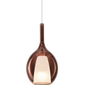 Ideal Lux - Candeeiro pendente com cabo KALIQUE 1xE27/42W/230V Ø 18 cm cobre fumê