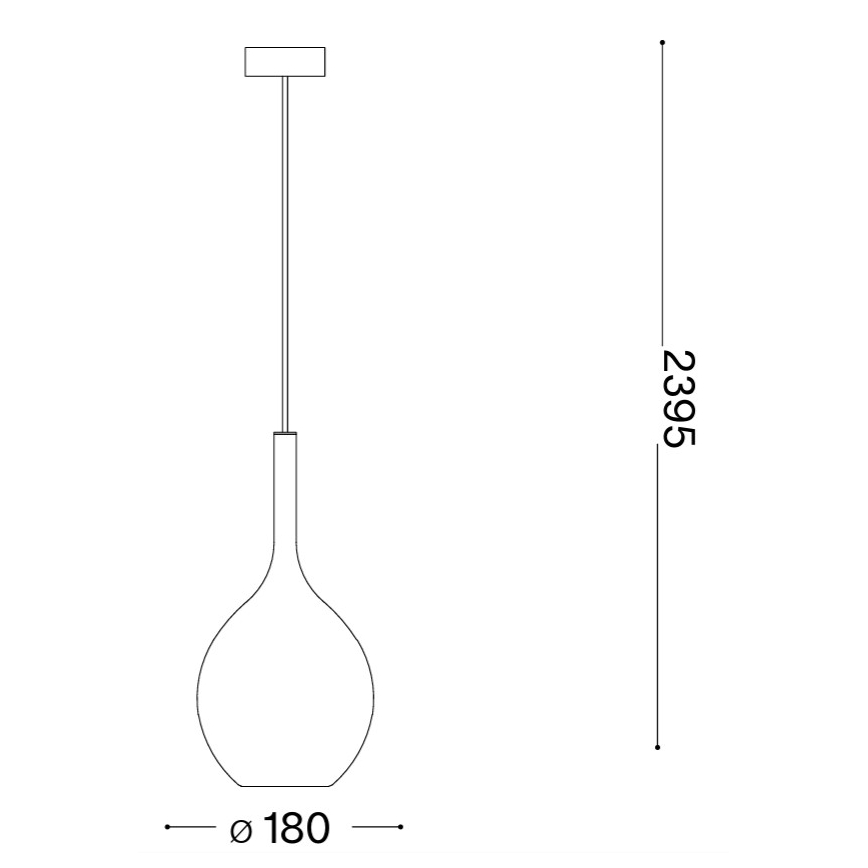 Ideal Lux - Candeeiro pendente com cabo KALIQUE 1xE27/42W/230V Ø 18 cm cobre fumê