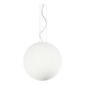 Ideal Lux - Candeeiro pendente com cabo MAPA 1xE27/42W/230V Ø 50 cm branco