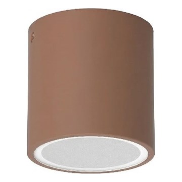 Ideal Lux - Candeeiro spot para exterior TECHO 1xGU10/20W/230V Ø 9 cm IP54 castanho