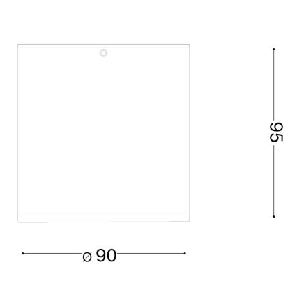 Ideal Lux - Candeeiro spot para exterior TECHO 1xGU10/20W/230V Ø 9 cm IP54 castanho