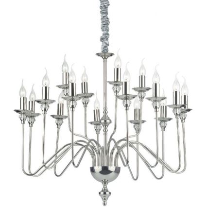 Ideal Lux - Candeeiro suspenso ARTU 16xE14/40W/230V diâmetro 90 cm cromado brilhante