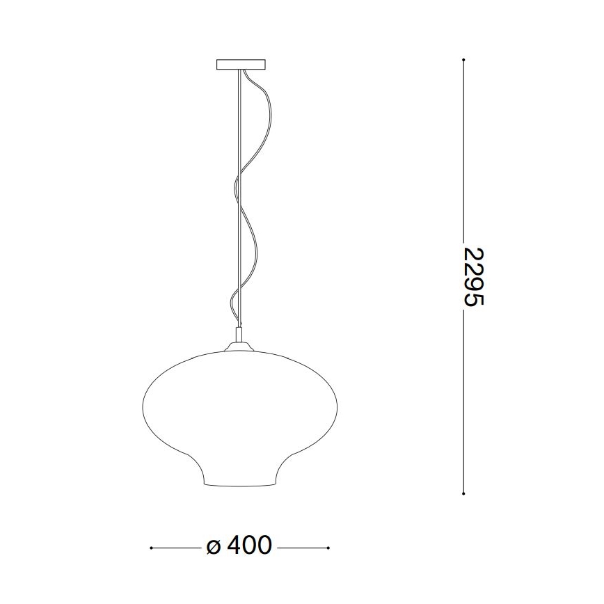 Ideal Lux - Candeeiro suspenso BISTRO 1xE27/60W/230V diâmetro 40 cm fumado