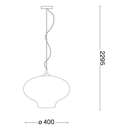 Ideal Lux - Candeeiro suspenso BISTRO 1xE27/60W/230V diâmetro 40 cm transparente