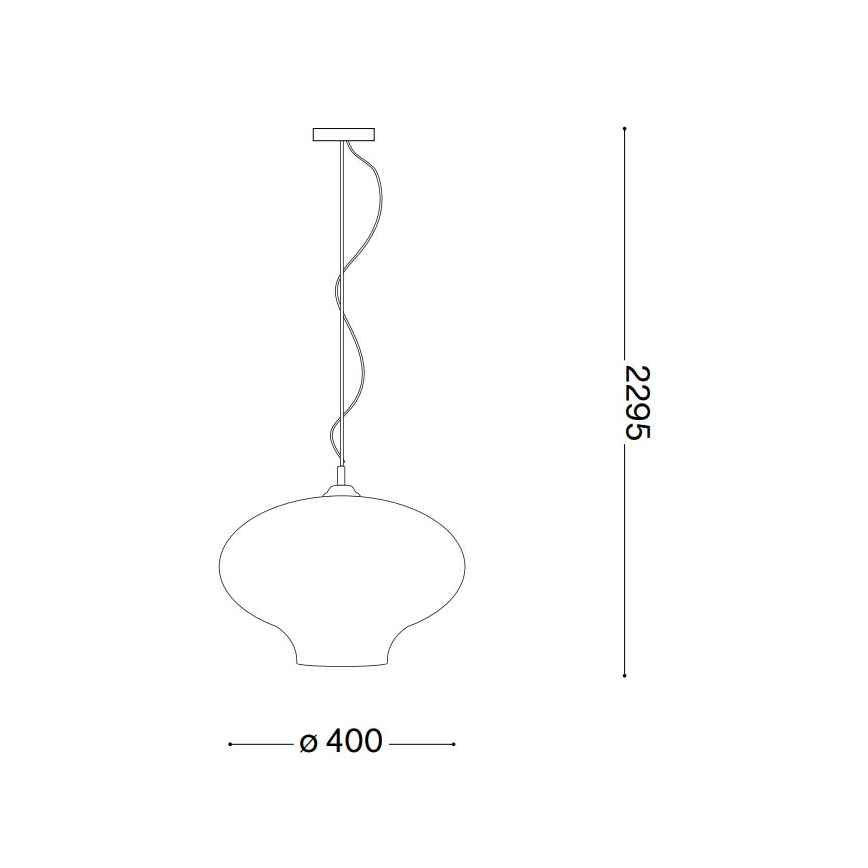 Ideal Lux - Candeeiro suspenso BISTRO 1xE27/60W/230V diâmetro 40 cm transparente