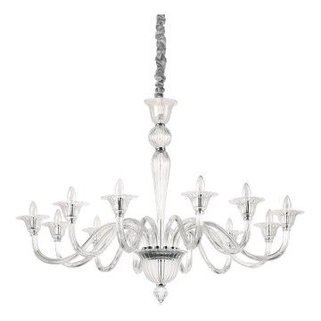 Ideal Lux - Candeeiro suspenso BRIGITTA 12xE14/40W/230V diâmetro 120 cm transparente