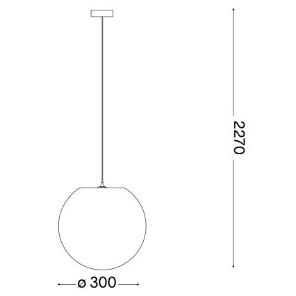 Ideal Lux - Candeeiro suspenso CARTA 1xE27/25W/230V diâmetro 30 cm branco