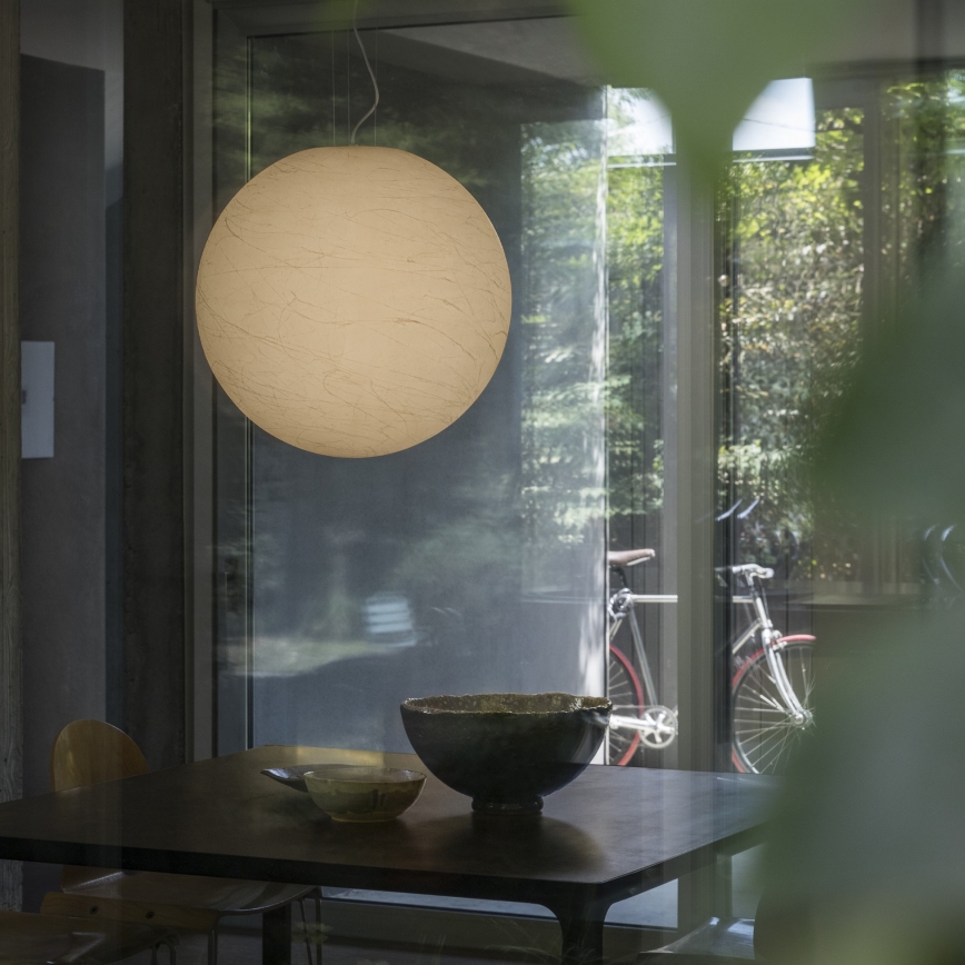Ideal Lux - Candeeiro suspenso CARTA 1xE27/25W/230V diâmetro 30 cm branco