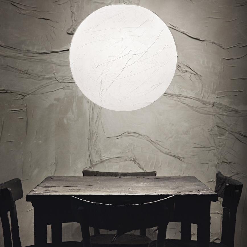 Ideal Lux - Candeeiro suspenso CARTA 1xE27/25W/230V diâmetro 50 cm branco