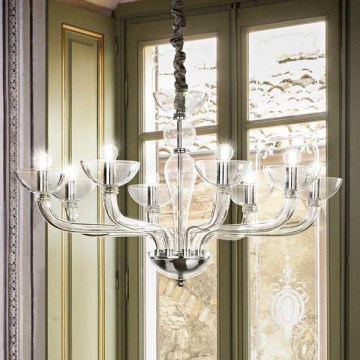 Ideal Lux – Candeeiro suspenso CASANOVA 8×E14/40W/230V