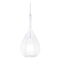 Ideal Lux - Candeeiro suspenso com cabo KALIQUE 1xE27/42W/230V diâmetro 18 cm transparente