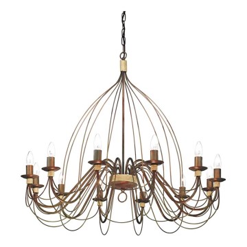 Ideal Lux - Candeeiro suspenso CORTE 12xE14/40W/230V diâmetro 95 cm cobre