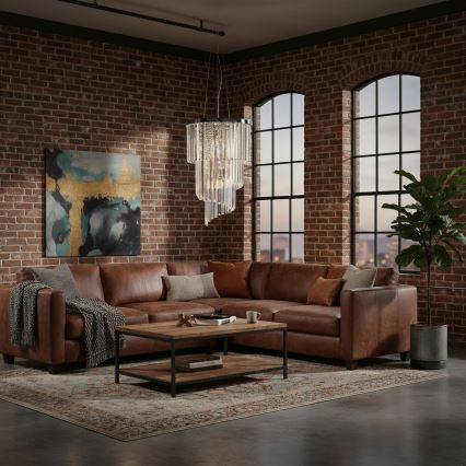 Ideal Lux - Candeeiro suspenso de cristal CARLTON 8xE14/40W/230V diâmetro 40 cm cromado brilhante