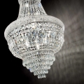 Ideal Lux - Candeeiro suspenso de cristal DUBAI 10xE14/28W/230V diâmetro 52 cm cromado brilhante