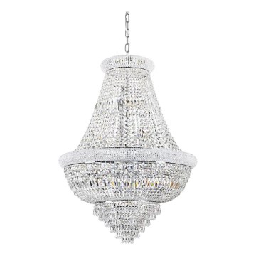 Ideal Lux - Candeeiro suspenso de cristal DUBAI 24xE14/28W/230V diâmetro 80 cm cromado brilhante