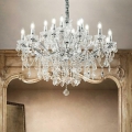 Ideal Lux - Candeeiro suspenso de cristal FLORIAN 18xE14/40W/230V diâmetro 86 cm transparente