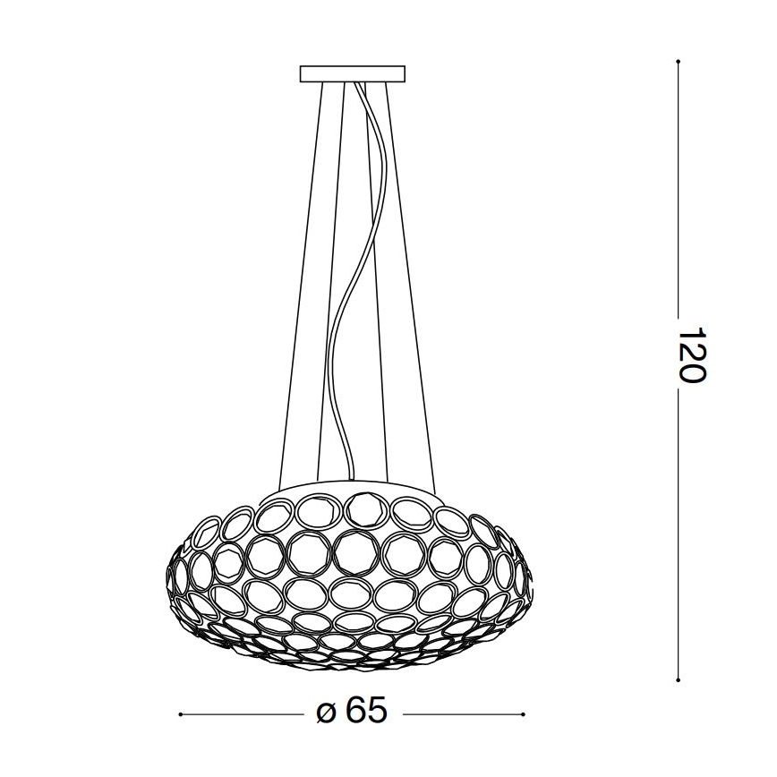 Ideal Lux - Candeeiro suspenso de cristal LED KING 12xG9/3W/230V diâmetro 65 cm cromado brilhante