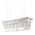 Ideal Lux - Candeeiro suspenso de cristal MARTINEZ 8xE14/40W/230V cromado brilhante