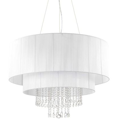 Ideal Lux - Candeeiro suspenso de cristal OPERA 10xE27/60W/230V diâmetro 90 cm branco