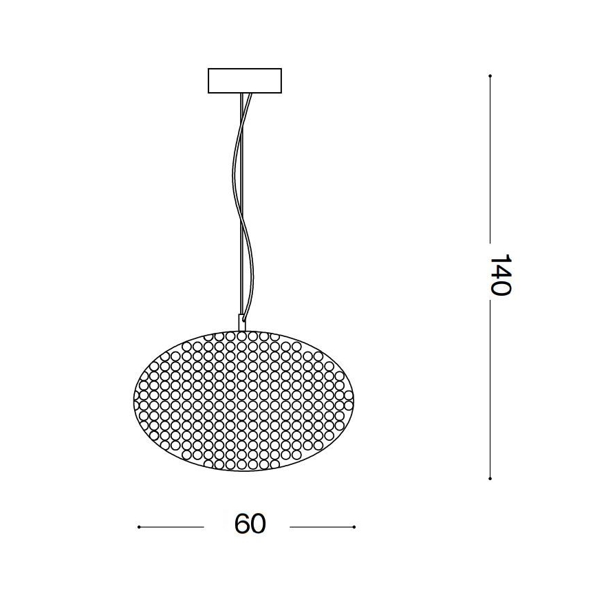 Ideal Lux - Candeeiro suspenso de cristal ORION 12xE14/40W/230V diâmetro 60 cm prateado