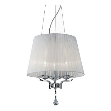 Ideal Lux - Candeeiro suspenso de cristal PEGASO 3xE14/28W/230V diâmetro 40 cm cromado brilhante