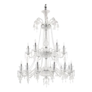 Ideal Lux - Candeeiro suspenso de cristal REDENTORE 18xE14/40W/230V diâmetro 102 cm transparente